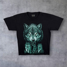 Load image into Gallery viewer, Early 00's Mr. Big Gothic Wolf Animal Wildlife Graphic Black Cotton T-Shirt