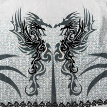 Load image into Gallery viewer, Vintage Reward Goth Y2K Tribal Dragon Graphic White Polyester Short Sleeve Shirt