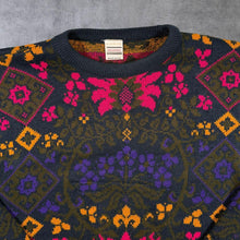 Load image into Gallery viewer, Vintage 90's Made In UK Floral Abstract Patterned Acrylic Knit Jumper