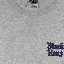 Load image into Gallery viewer, Vintage 90's Touch Of Gold "Black Haus" Logo Graphic Grey Single Stitch T-Shirt