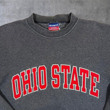Load image into Gallery viewer, Champion Ohio State Buckeyes College Embroidered Spellout Graphic Grey Sweatshirt