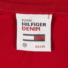 Load image into Gallery viewer, Tommy Hilfiger Denim Classic Red Cotton Lycra Stretch Short Sleeve V-Neck T-Shirt