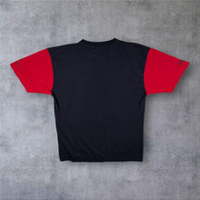 Load image into Gallery viewer, Early 00's Cotton Traders "Budweiser Soccer" Spellout Graphic Navy Blue Red T-Shirt