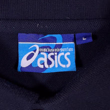 Load image into Gallery viewer, Early 00's Asics Embroidered Mini Logo Short Sleeve Navy Blue Polo Shirt