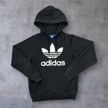 Load image into Gallery viewer, Adidas Classic Big Logo Spellout Graphic Black Pullover Hoodie
