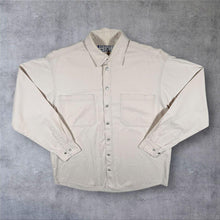 Load image into Gallery viewer, Vintage GO IN Western Style Cream Long Sleeve Cotton Popper Shirt