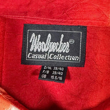 Load image into Gallery viewer, Early 00's Woodpecker Goth Tribal Y2K Red Striped Short Sleeve Shirt