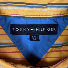Load image into Gallery viewer, Tommy Hilfiger Orange Multi Striped Mini Logo Long Sleeve Button-Down Shirt