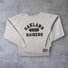 Load image into Gallery viewer, Vintage 1997 Champion Reverse Weave Oakland Raiders NFL Pro Line Sweatshirt XL L
