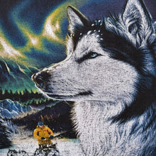 Load image into Gallery viewer, Y2K Rock Eagle Siberian Husky T Shirt Large Double Sided Wolf Graphic Vintage