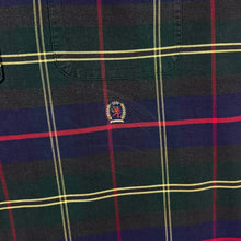 Load image into Gallery viewer, Vintage Tommy Hilfiger Tartan Plaid Check 1/4 Button Short Sleeve Button-Down Shirt