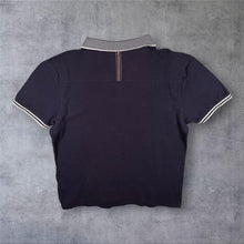 Load image into Gallery viewer, Early 00’s Gabicci Mini Logo Striped Trim Short Sleeve Cotton Polo Shirt