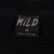 Load image into Gallery viewer, Early 00's Wild White Tiger Animal Wildlife Graphic Black Cotton T-Shirt