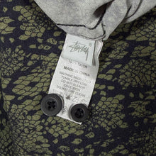Load image into Gallery viewer, Stussy Python Snakeskin Print Shirt Large Green Black Skater Streetwear