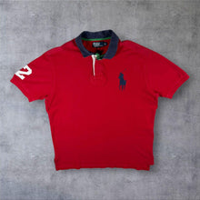 Load image into Gallery viewer, Vintage Polo Ralph Lauren Embroidered Big Pony Red Cotton Short Sleeve Polo Shirt