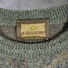 Load image into Gallery viewer, Vintage Il Granchio Italian Geometric Knit Jumper Green 80s 90s Made in Italy