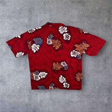 Load image into Gallery viewer, Vintage Koko Knot Hawaiian Floral Pattern Red Rayon Short Sleeve Shirt
