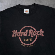 Load image into Gallery viewer, Early 00’s Hard Rock Cafe “Barcelona” Souvenir Logo Spellout Graphic T-Shirt
