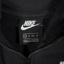Load image into Gallery viewer, Nike Sportswear Black Full Zip Hoodie XS Embroidered Swoosh Logo