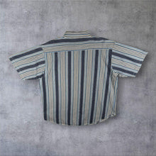 Load image into Gallery viewer, Vintage 90s Basic Editions Striped Shirt Mens Blue Boxy Y2K Skater