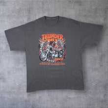 Load image into Gallery viewer, Thunder By The Bay "Sarasota, Florida" Biker Souvenir Graphic Grey T-Shirt