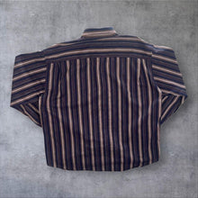 Load image into Gallery viewer, Vintage Dockers Mens Shirt L 90s Striped Cotton Long Sleeve Wrinkle Free