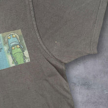 Load image into Gallery viewer, Weird Fish "Salmon and Garfunkel" Parody Graphic Faded Brown-Grey Cotton T-Shirt