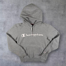 Load image into Gallery viewer, Champion Classic Big Logo Spellout Grey Pullover Hoodie