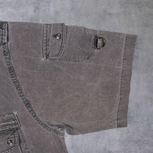 Load image into Gallery viewer, Vintage Nuovo Basic Western Safari Style Washed Grey Cotton Short Sleeve Shirt