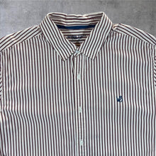 Load image into Gallery viewer, White Stuff Classic Cream Red Striped Mini Logo Long Sleeve Cotton Shirt