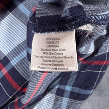 Load image into Gallery viewer, Vintage Salt Valley Western Cowboy Blue White Red Check Long Sleeve Popper Shirt