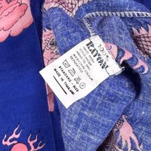 Load image into Gallery viewer, Early 00's Hi-Man Goth Y2K Traditional Dragon Pattern Blue Pink Rayon Short Sleeve Shirt