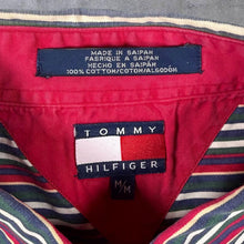 Load image into Gallery viewer, Vintage Tommy Hilfiger Mini Crest Logo Multi Striped Short Sleeve Button-Down Cotton Shirt
