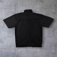 Load image into Gallery viewer, Early 00's In Fine Goth Traditional Dragon Felt Motif Black Polyester Shirt