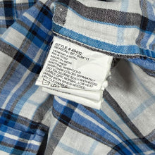 Load image into Gallery viewer, Timberland Earthkeepers "Regular Fit" Blue White Check Linen Short Sleeve Shirt