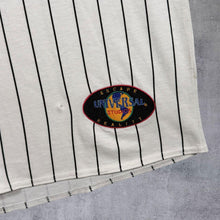 Load image into Gallery viewer, Vintage Universal Studios "Hollywood" Tourist Graphic Pinstripe Cotton Baseball Jersey