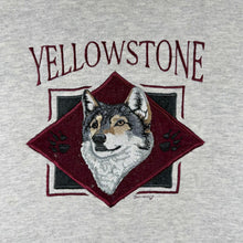 Load image into Gallery viewer, Vintage 90s Oneita Yellowstone Wolf Sweatshirt XL USA Embroidered Crewneck