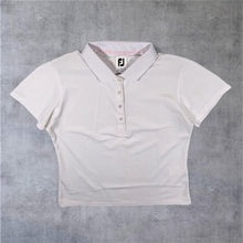 Load image into Gallery viewer, FootJoy Classic Basic White Polyester Spandex Golf Sports Polo Shirt Top