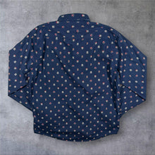 Load image into Gallery viewer, Tommy Hilfiger "Regular Fit" Crest Logo Pattern Long Sleeve Button-Down Cotton Shirt