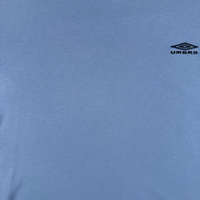 Load image into Gallery viewer, 00's Umbro Classic Embroidered Mini Logo V-Neck Blue T-Shirt
