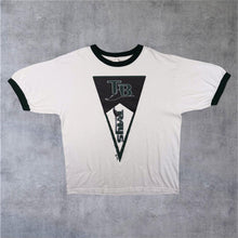 Load image into Gallery viewer, Vintage Majestic MLB (2007) Tampa Bay Rays Baseball Graphic White Ringer Cotton T-Shirt