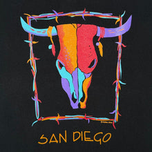 Load image into Gallery viewer, Vintage 90s Dallas Alice San Diego USA Cow Skull T Shirt XL Single Stitch Western