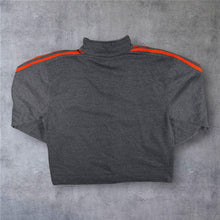 Load image into Gallery viewer, Vintage Y2K Starter 1/4 Zip Sweatshirt L Large Grey Orange Embroidered Spellout