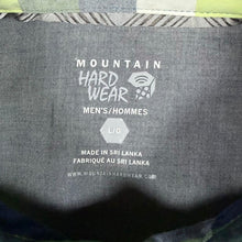 Load image into Gallery viewer, Mountain Hardwear Mens Large Hiking Shirt Green Plaid Zip Pocket Gorpcore L