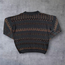 Load image into Gallery viewer, Vintage St Michael M&S Wool Blend Fair Isle Knit Jumper Blue-Grey 90s Large 42