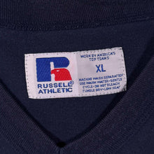 Load image into Gallery viewer, Vintage Russell Athletic Mini Logo Navy Blue Cotton Short Sleeve V-Neck T-Shirt