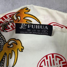 Load image into Gallery viewer, Vintage Fuhua Goth Y2K Traditional Dragon Patterned White Short Sleeve Shirt