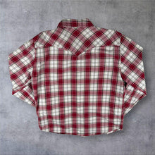 Load image into Gallery viewer, Levi's Red Tab White Red Check Western Popper Long Sleeve Shirt