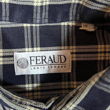 Load image into Gallery viewer, Vintage Louis Feraud Classic Black White Plaid Check Long Sleeve Cotton Shirt