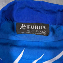 Load image into Gallery viewer, Early 00's Fuhua Goth Y2K Golden Eagle Graphic Blue Short Sleeve Shirt